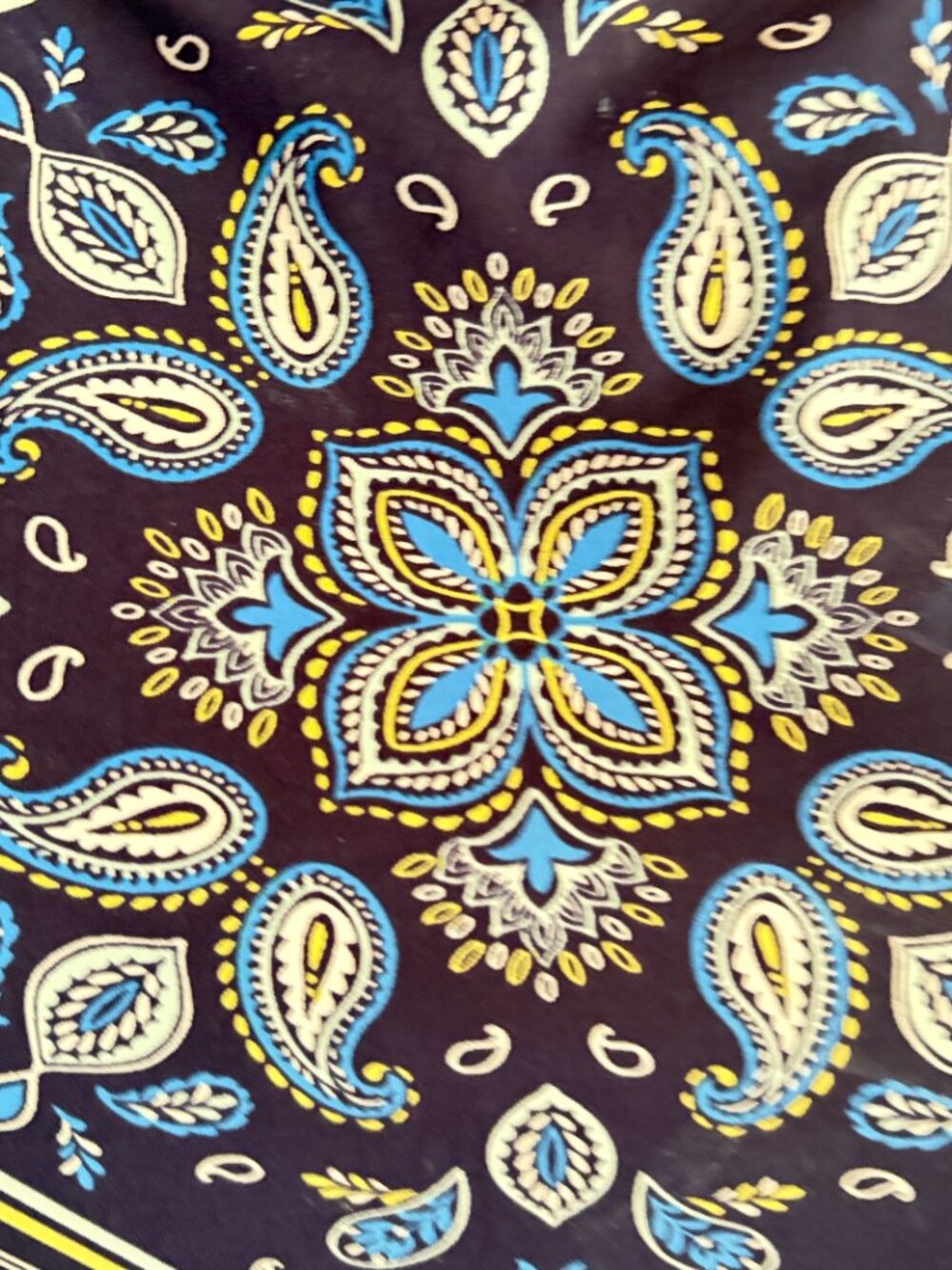 Lands' End Women's Navy Blue Paisley Tankini Swimsuit Top Size 12 DDD - Picture 4 of 6